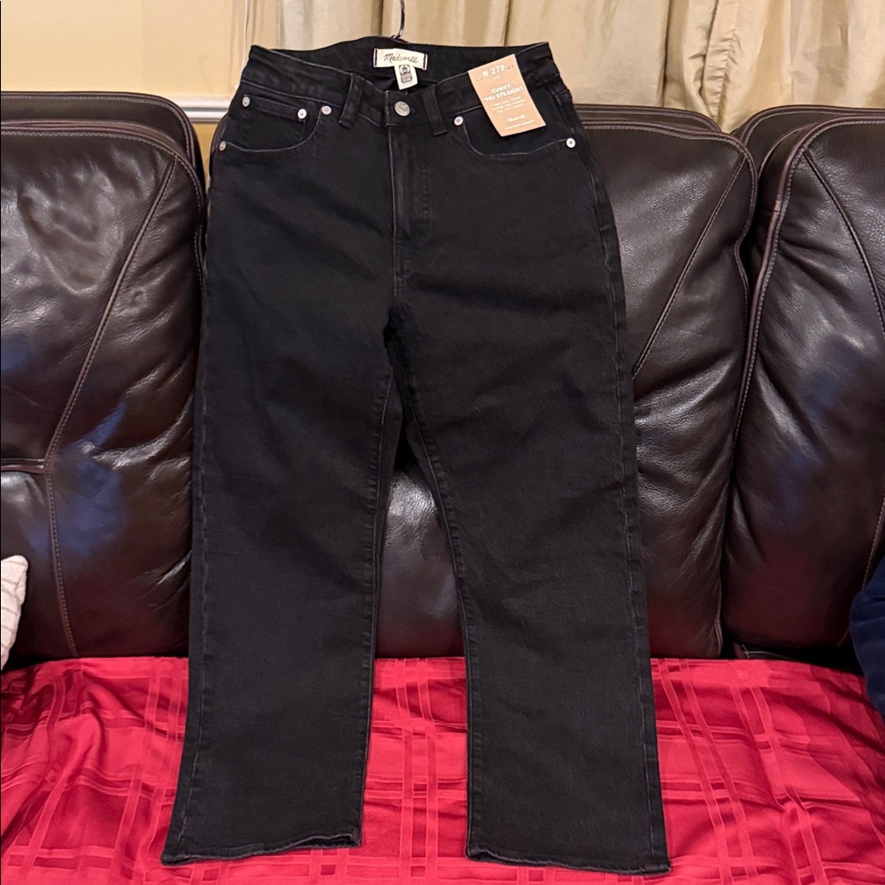 Madewell Black Curvy '90s Straight Jeans